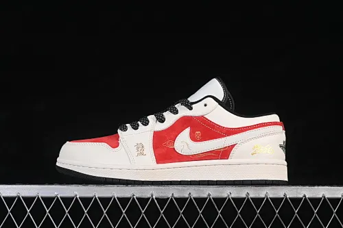 All categories Air Jordan Jordan series basketball shoes Air Jordan 1 Low High-end customized low-top sneakers Air Jordan 1 Low AJ1 Joe 1 Year of the Horse limited edition Quick success High-end customized low-top retro basketball shoes JY6988-137